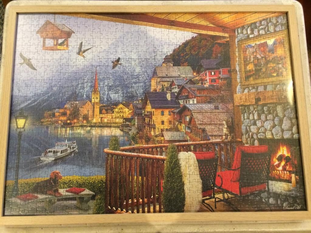 Puzzle 1000 peças Hallstatt clementoni Terminado