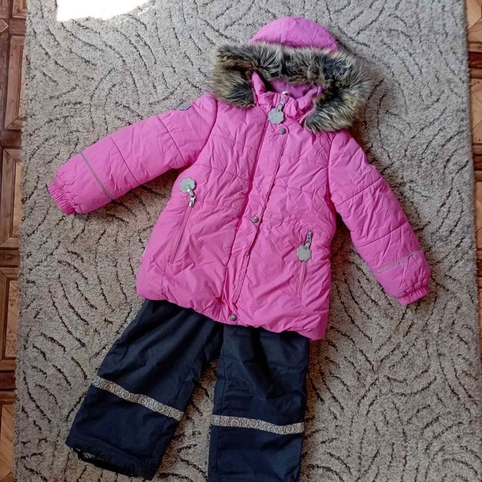 Куртка и полукомбез фирмы Lenne. Зимний набор для девочки Ленне