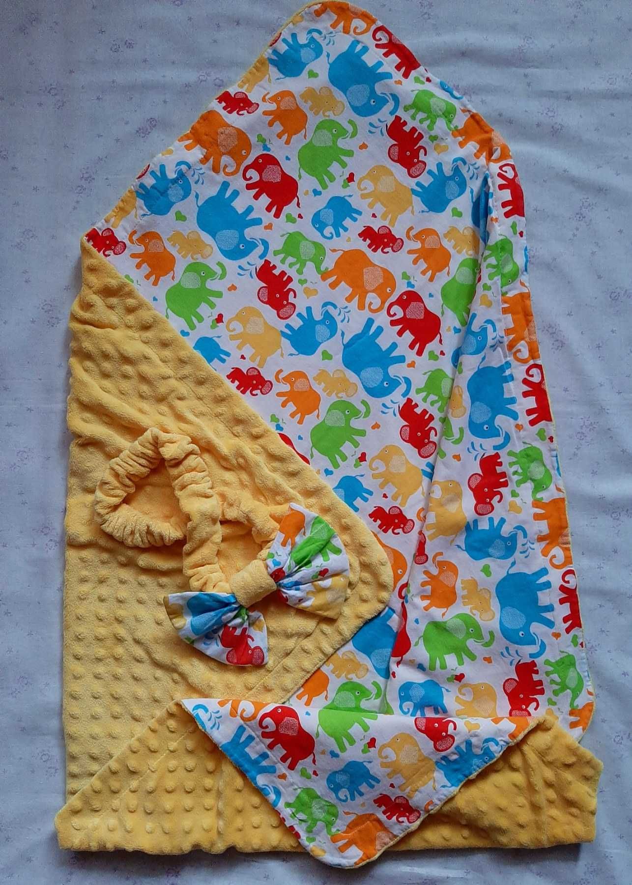 Конверт одеяльце на выписку для новорожденных.