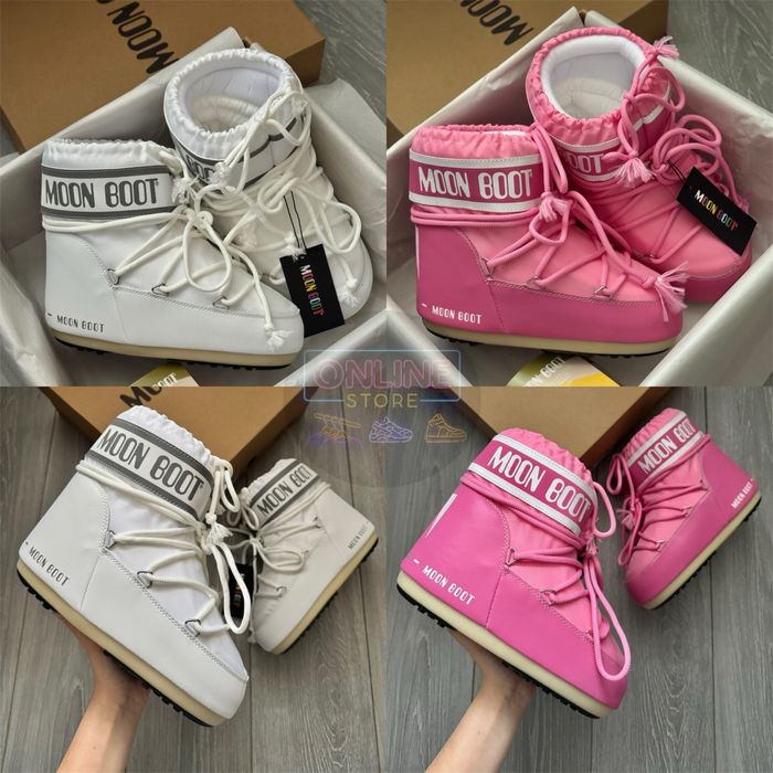 MOON BOOT Pink/White