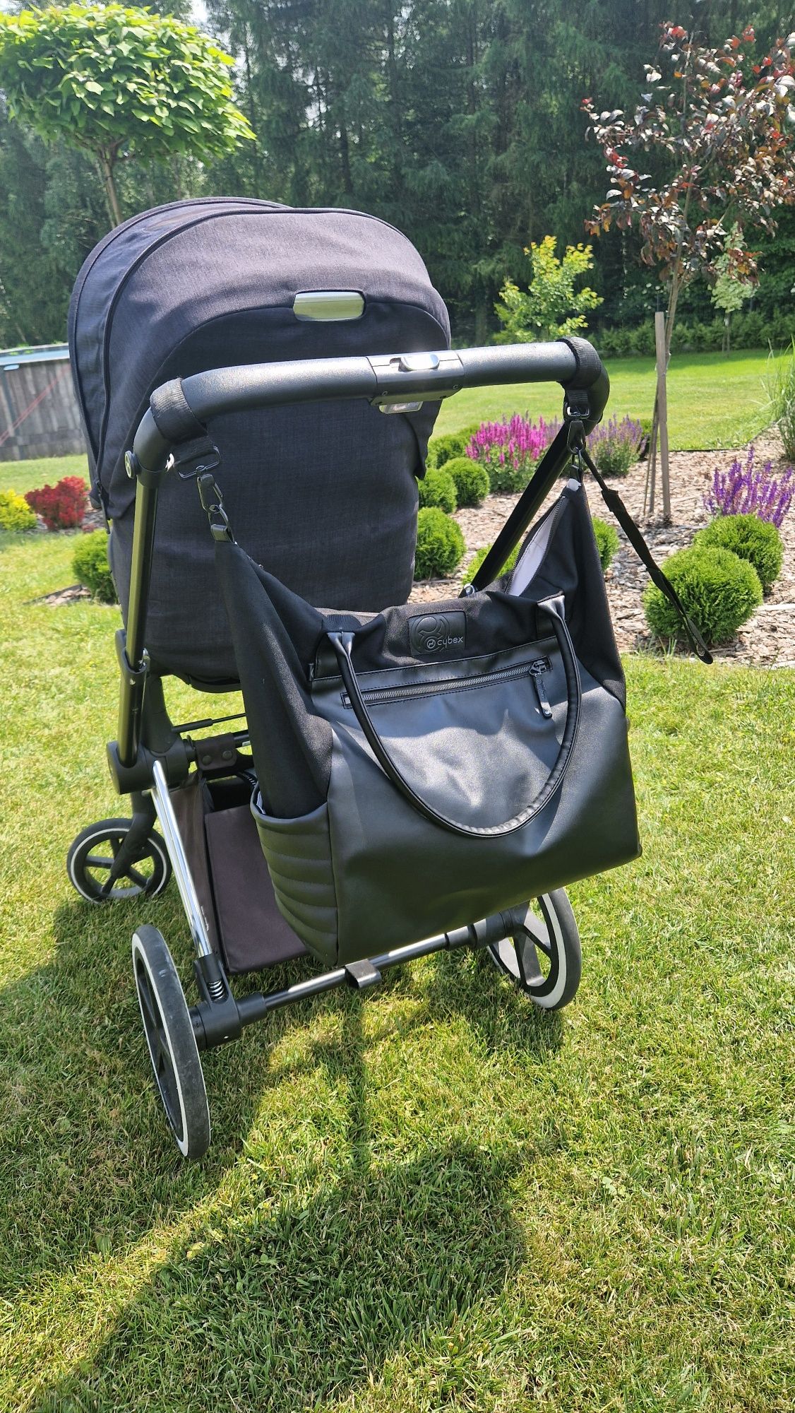 Spacerówka cybex priam granatowa + torba +mufka stan bdb