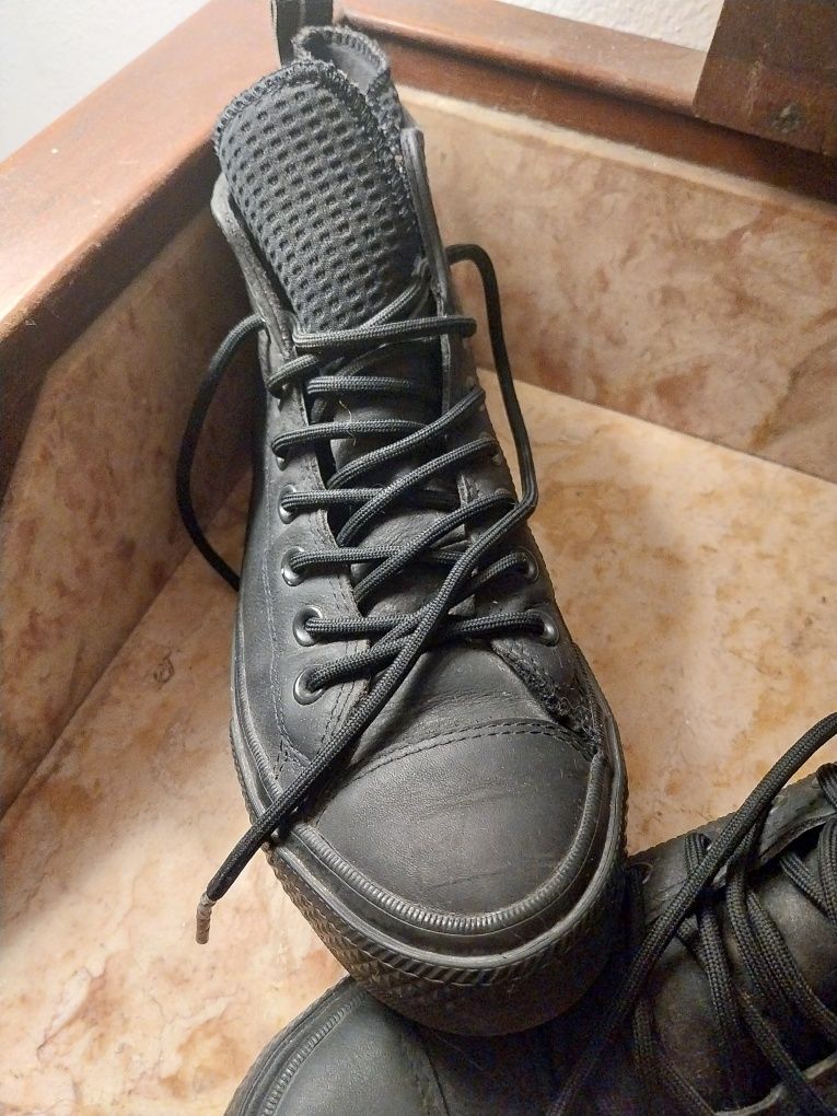 Converse all starts em pele genuina