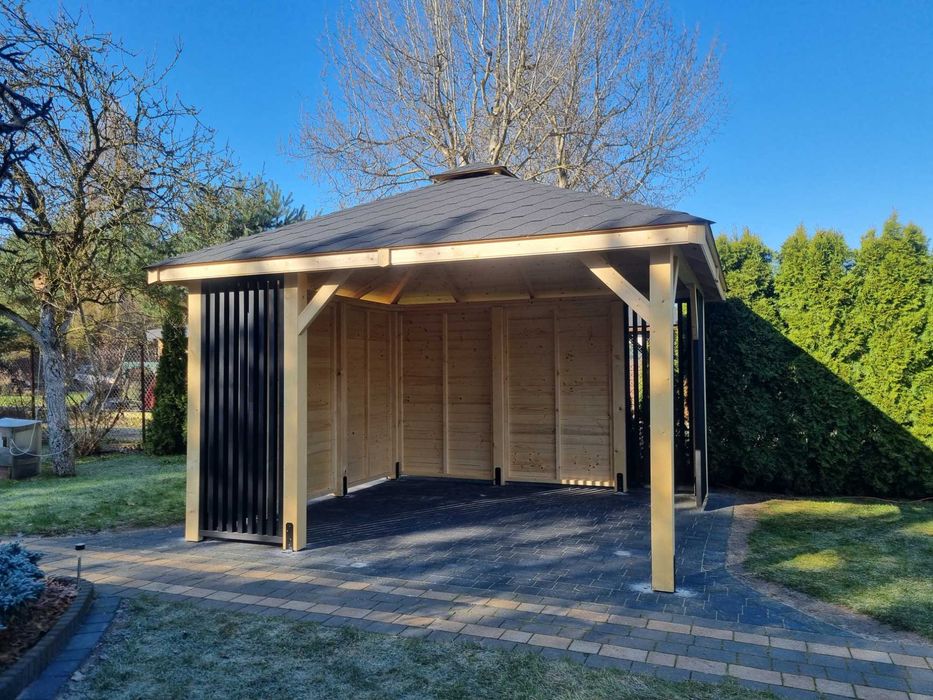 Altana ogrodowa 4 x 4 domek narzędziowy wiata PRODUCENT pergola