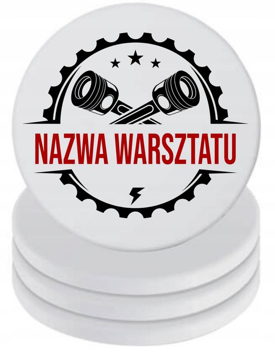 Podkładki ceramiczne pod kubek 4 Personalizowane do Warsztatu