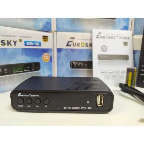 Приставка Т2 ресивер EuroSky ES-16 приемник DVB-T2/C YouTube IPTV MeGo