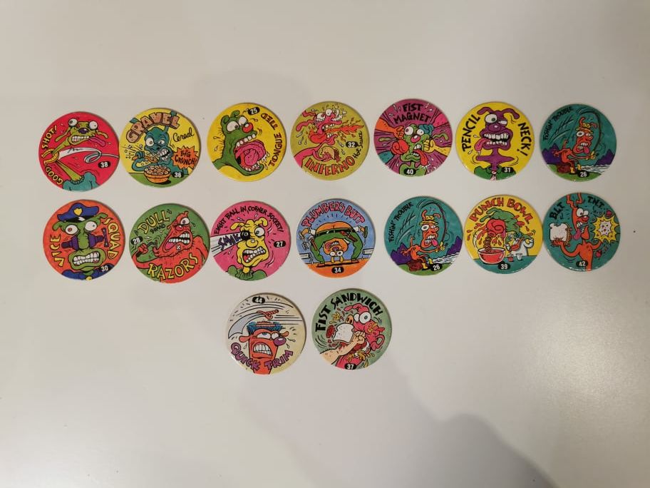TAZOS: Caps Spider-Man, Power Rangers, Street Fighter, DONETTES, etc