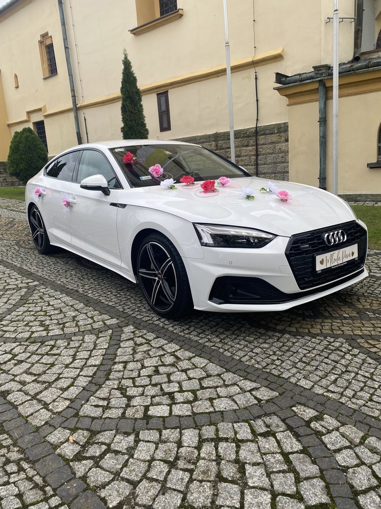 Auto do ślubu wesele Audi A5 Sportback białe Wolne Terminy