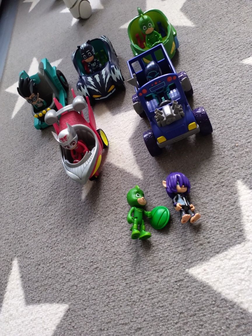 Pidzamersi pj masks zestaw pojazdów Romeo Gekson Sowella Ninja Cotboy