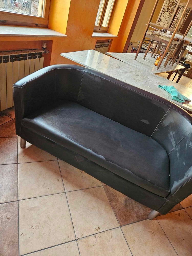Kanapa trzy-osobowa stan idealny skóra ekologiczna OKAZJA