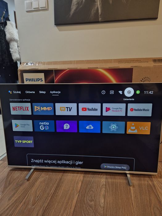 Telewizor philips 50 cali 4k Smart tv android 3 letni stan bdb