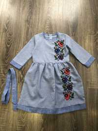 Платье вышиванка на девочку 7-8лет
