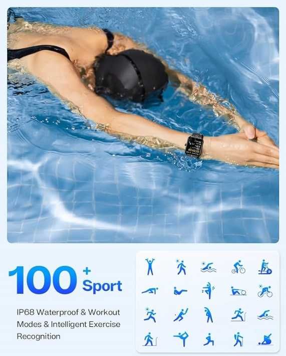 Smartwatch 18-cala Bluetooth 110 Trybów Sportowych Monit. Zdrowia