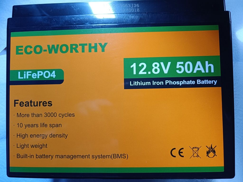 LiFePO4 12 V 50 Ah Eco-Worthy akumulatory 2szt NOWE 
Ekologiczna bater