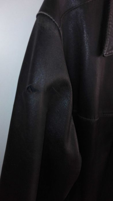 Kurtka skórzana męska czarna r. M/L