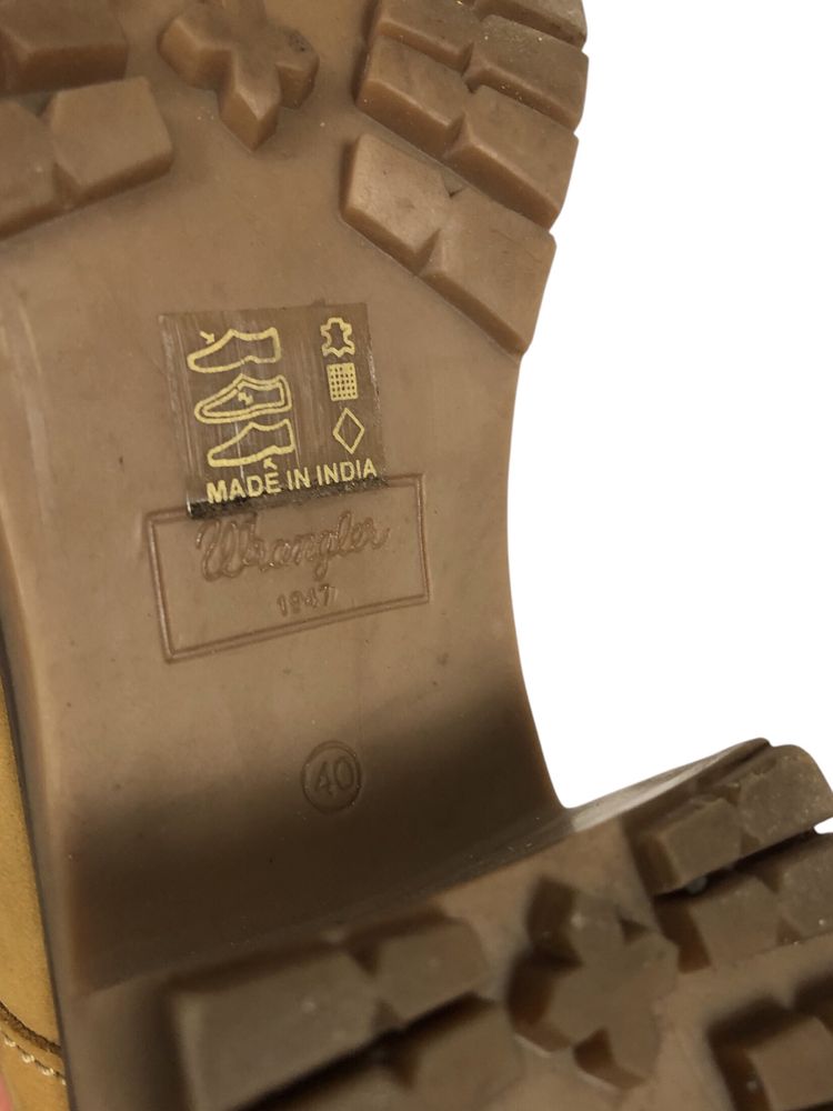 Brązowe damskie buty botki na klocku Wrangler na co dzien 40