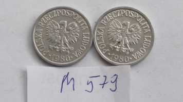 D3+ M579, stara moneta 2 x 10 gr groszy 1980 Polska ładne