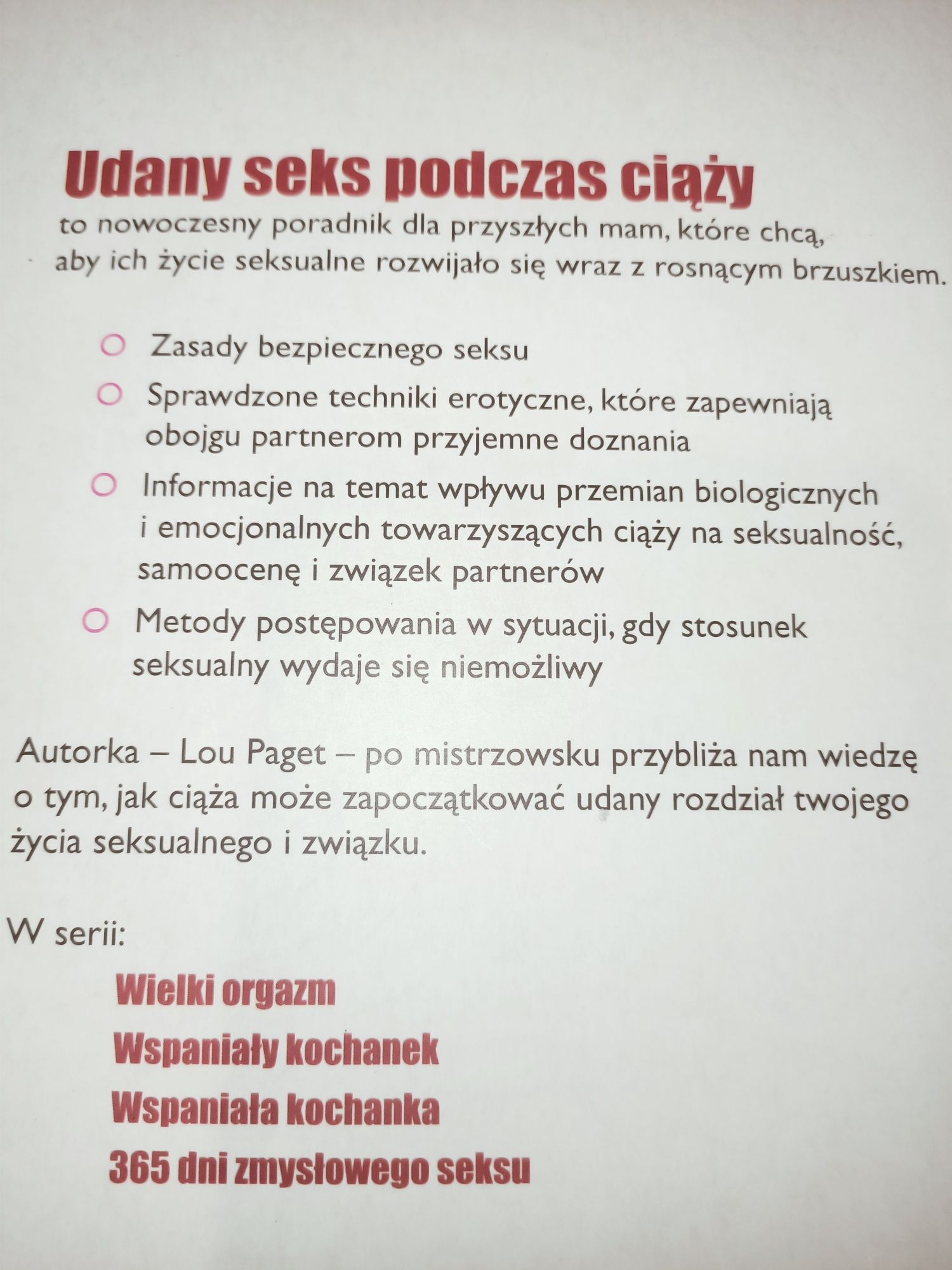Udany seks podczas ciąży Lou Paget