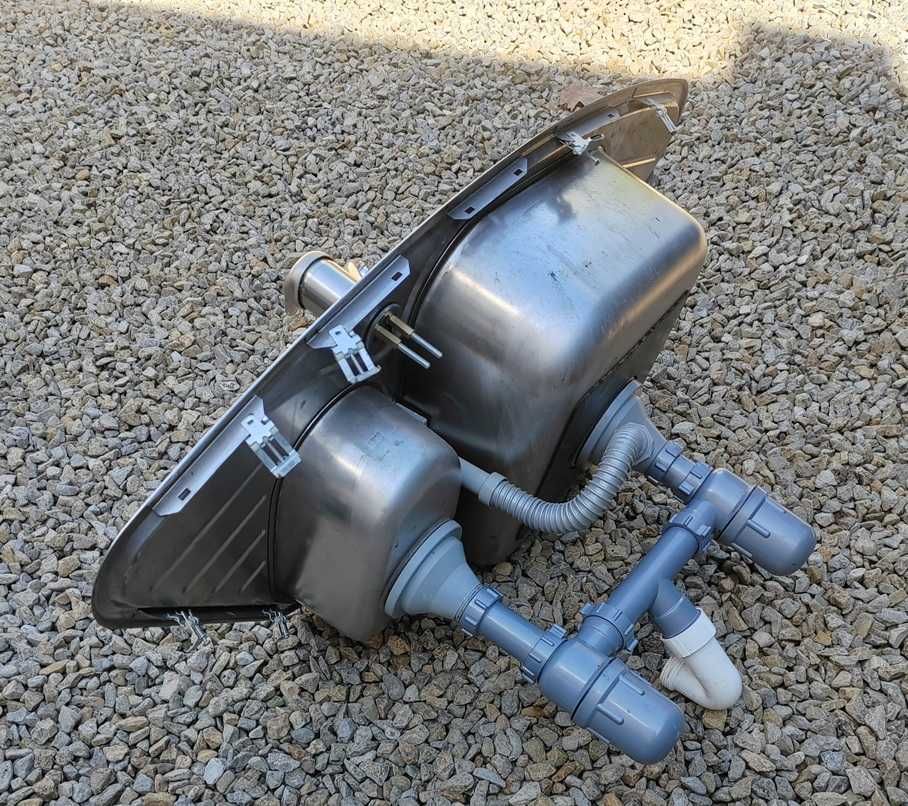 Zlew 40x40 z dodatkową komorą + bateria