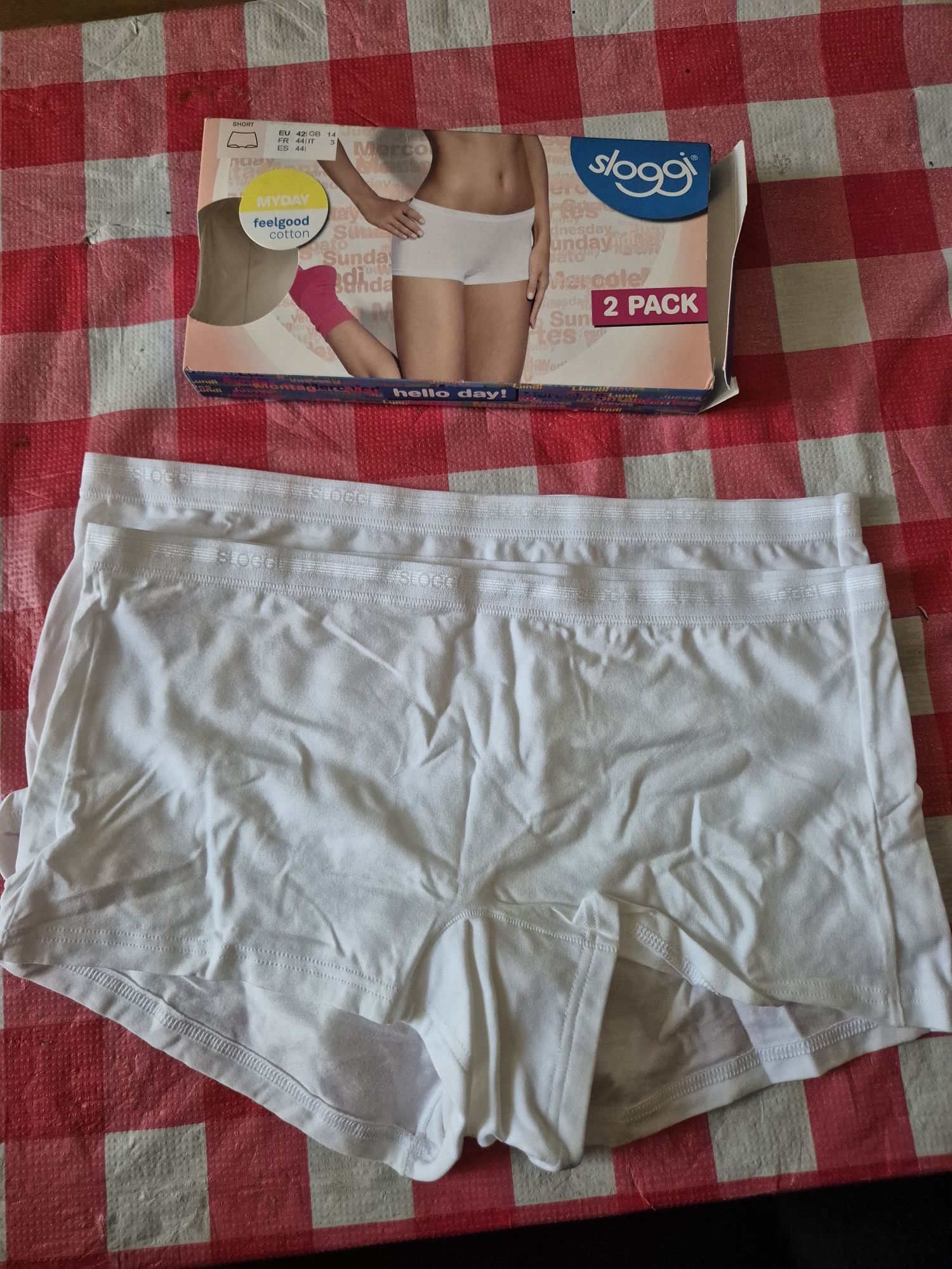 2pack bokserki białe sloggi r. 42 nowe