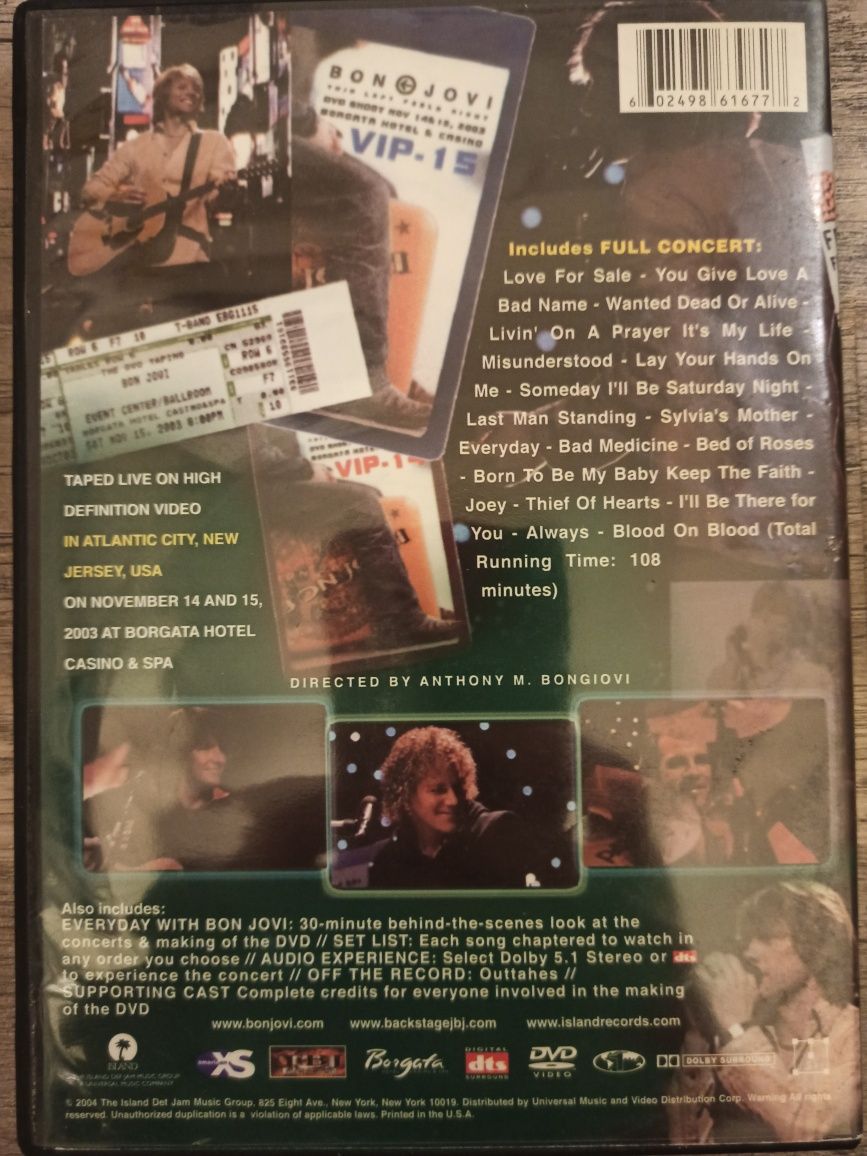 Bon Jovi This Left Feels Right DVD dts