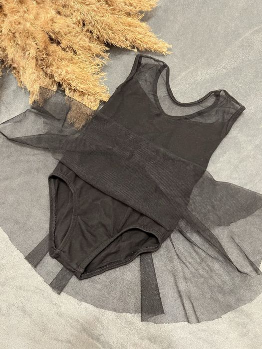 Трико купальник сукня для танців гімнастики 98 104 боді зі спідницею