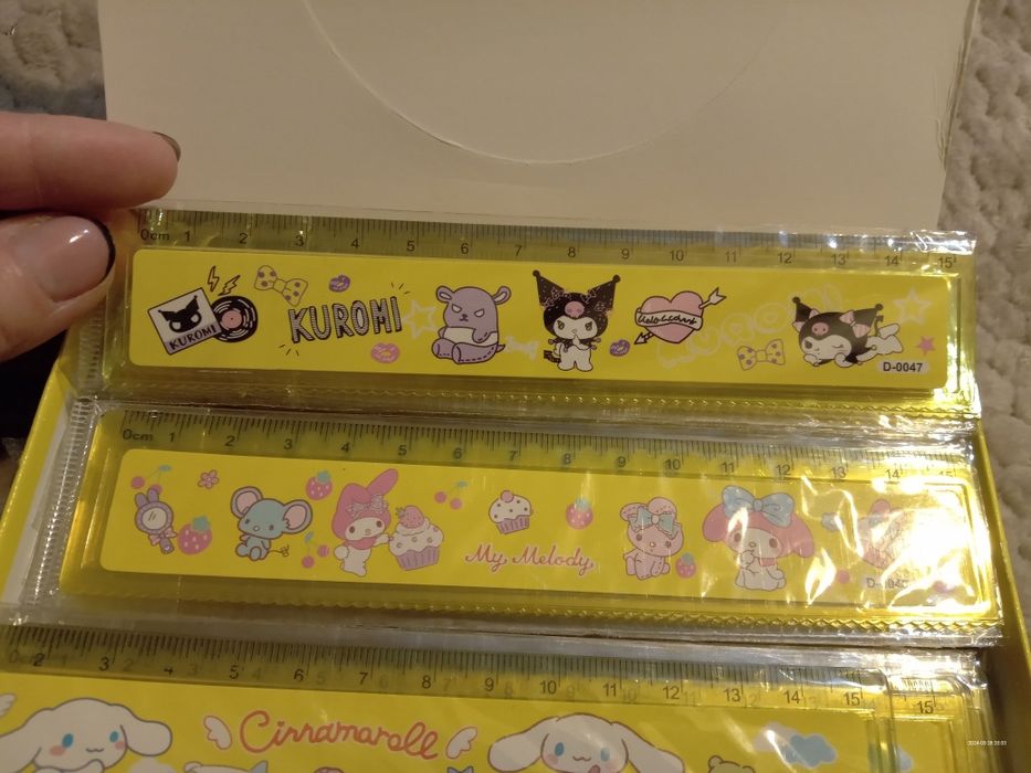 Linijka kuromi cinnamoroll my melody