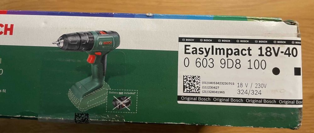Wiertarko-wkrętarka akumulatorowa EasyDrill 18V-40 BOSCH nowa