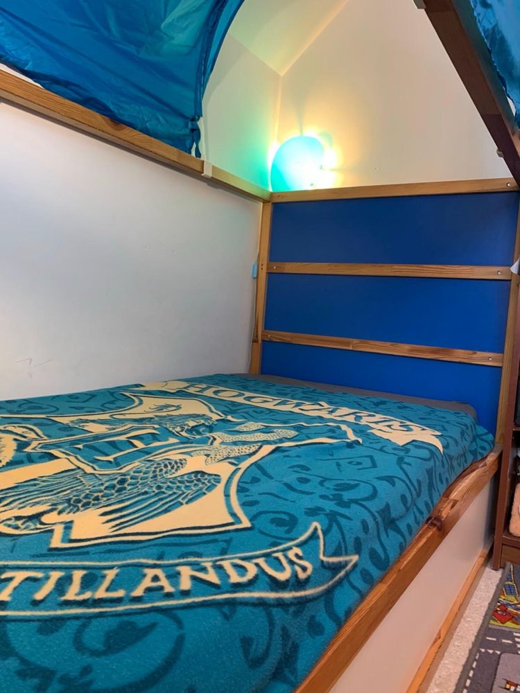 Łóżko Kura Ikea 2 stelaże i baldachim!