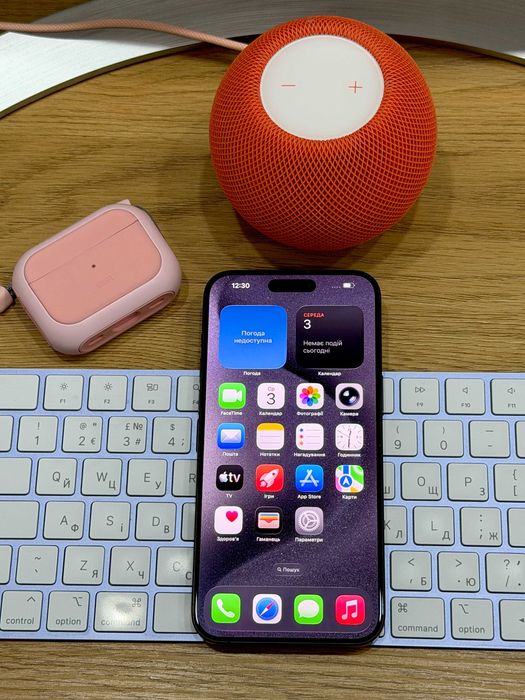 iPhone 15 Pro Max 256GB Black Titanium (Ідеальний стан, байпас)