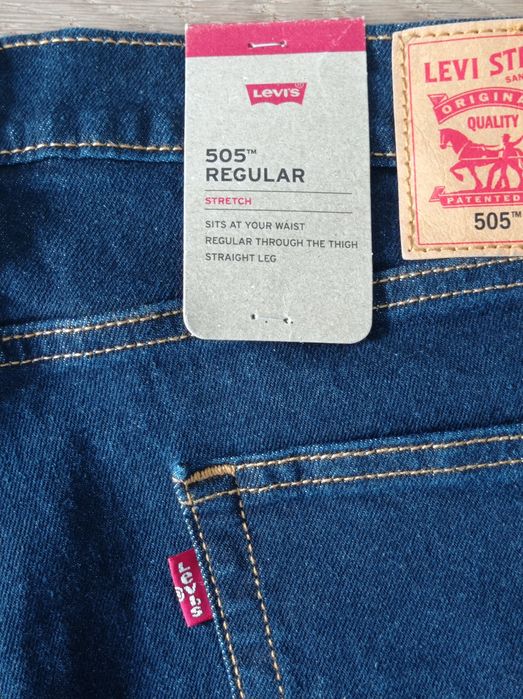 Oryginalne spodnie jeansowe Levi's Strauss 505 Regular nowe za1/3 ceny