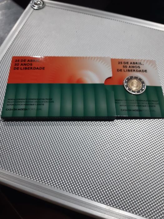 Moeda 2€ proof 50 anos de 25 abril