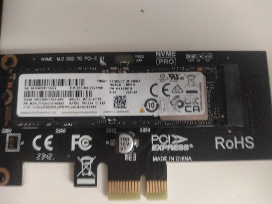 ssd 1TB Samsung PM9A1 7000MB odczyt 5000MB zapis