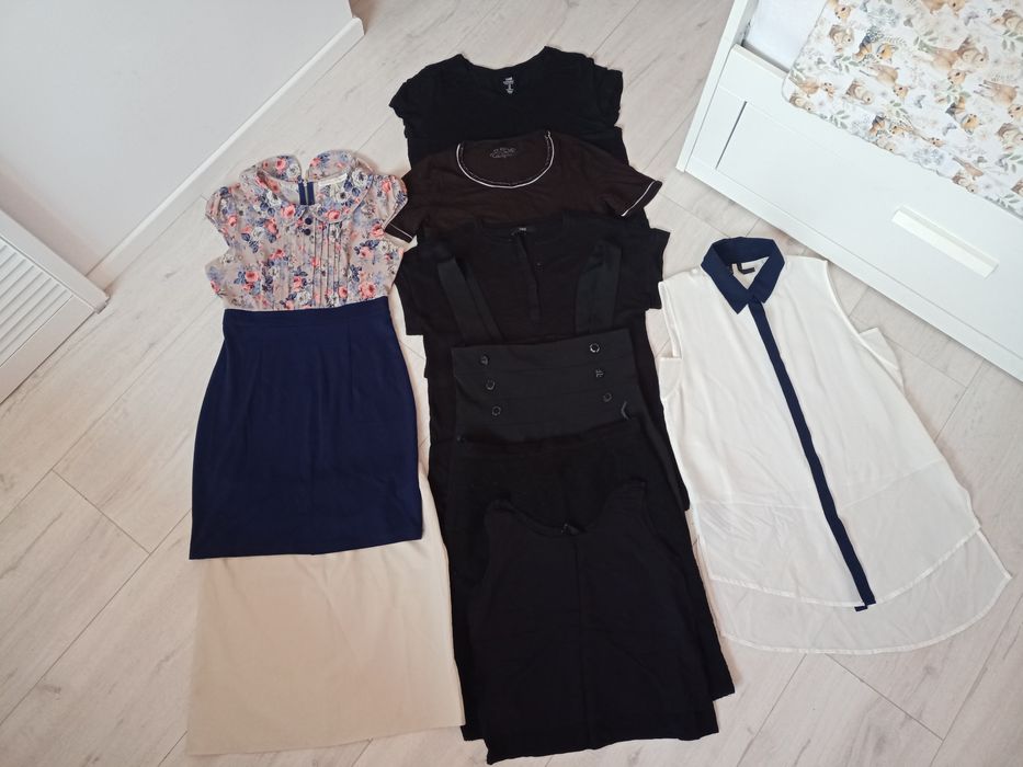 Sukienka L bluzka spódnica eleganckie ubrania damskie strój galowy C&A