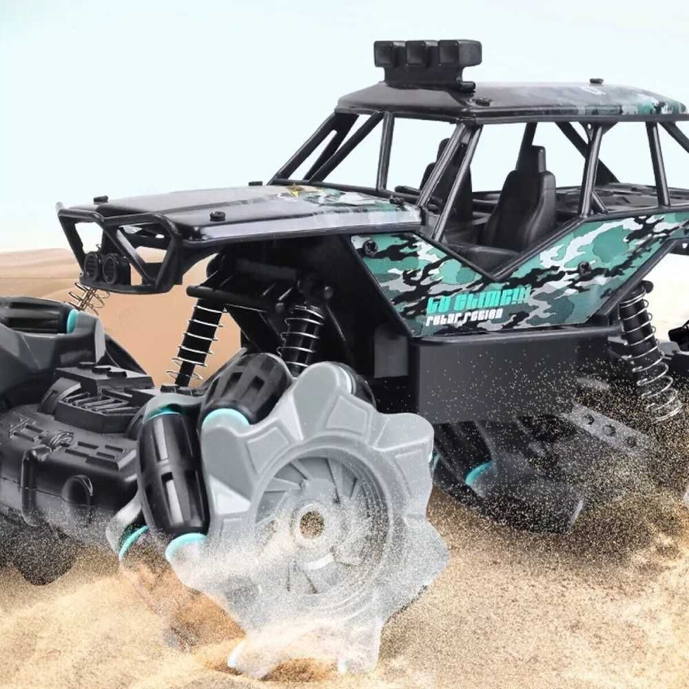 Джип перевертыш радиоуправляемый 4WD с Toy car 3855 Черный с желтым