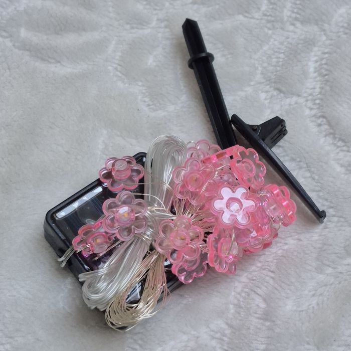 Lampki solarne Kwiaty ogrodowe 25 LED  5M Girlanda