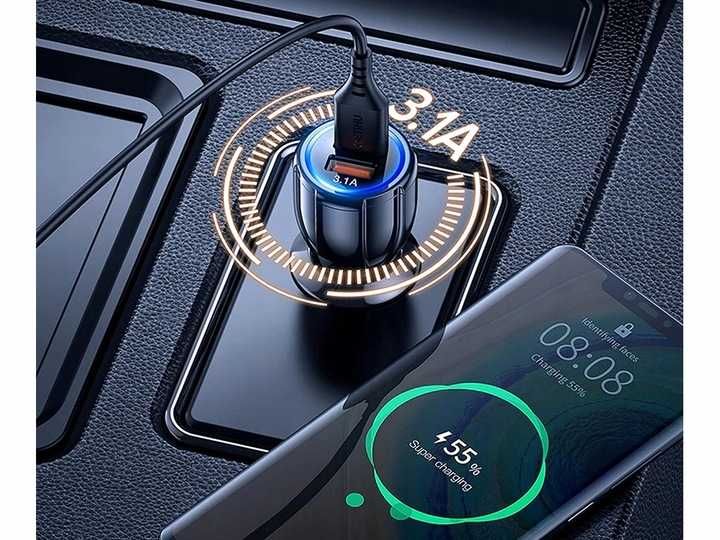 ładowarka samochodowa do gniazd zapalniczki 2 xusb quick charge 3.0 po