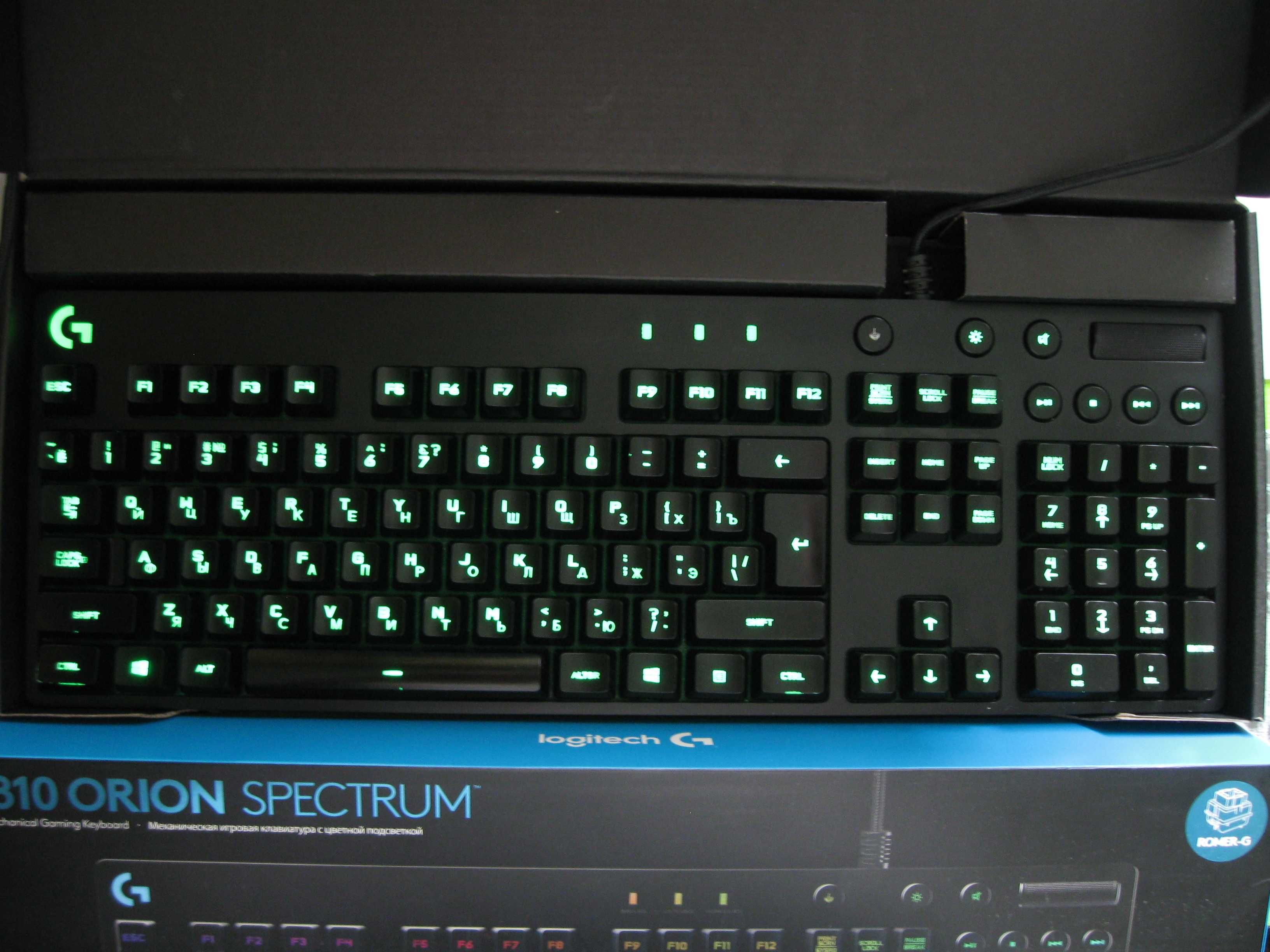 Клавіатура Logitech G810 ORION (потребує заміни декількох клавіш)