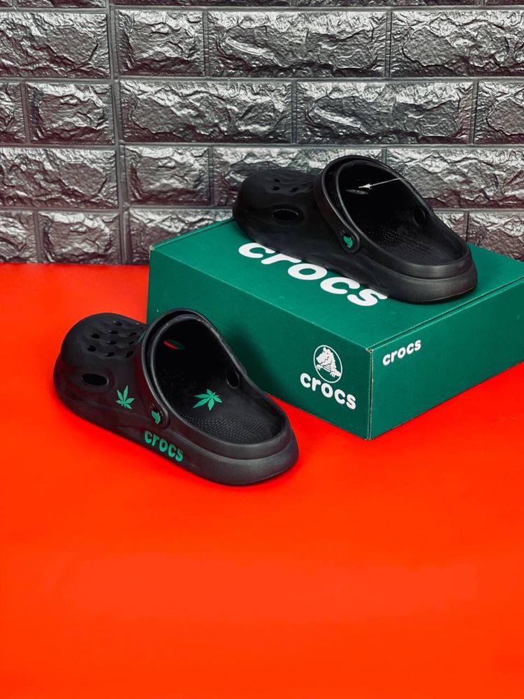 Crocs Hemp Clog Шлепанцы женские Шлепки кроксы сабо черные