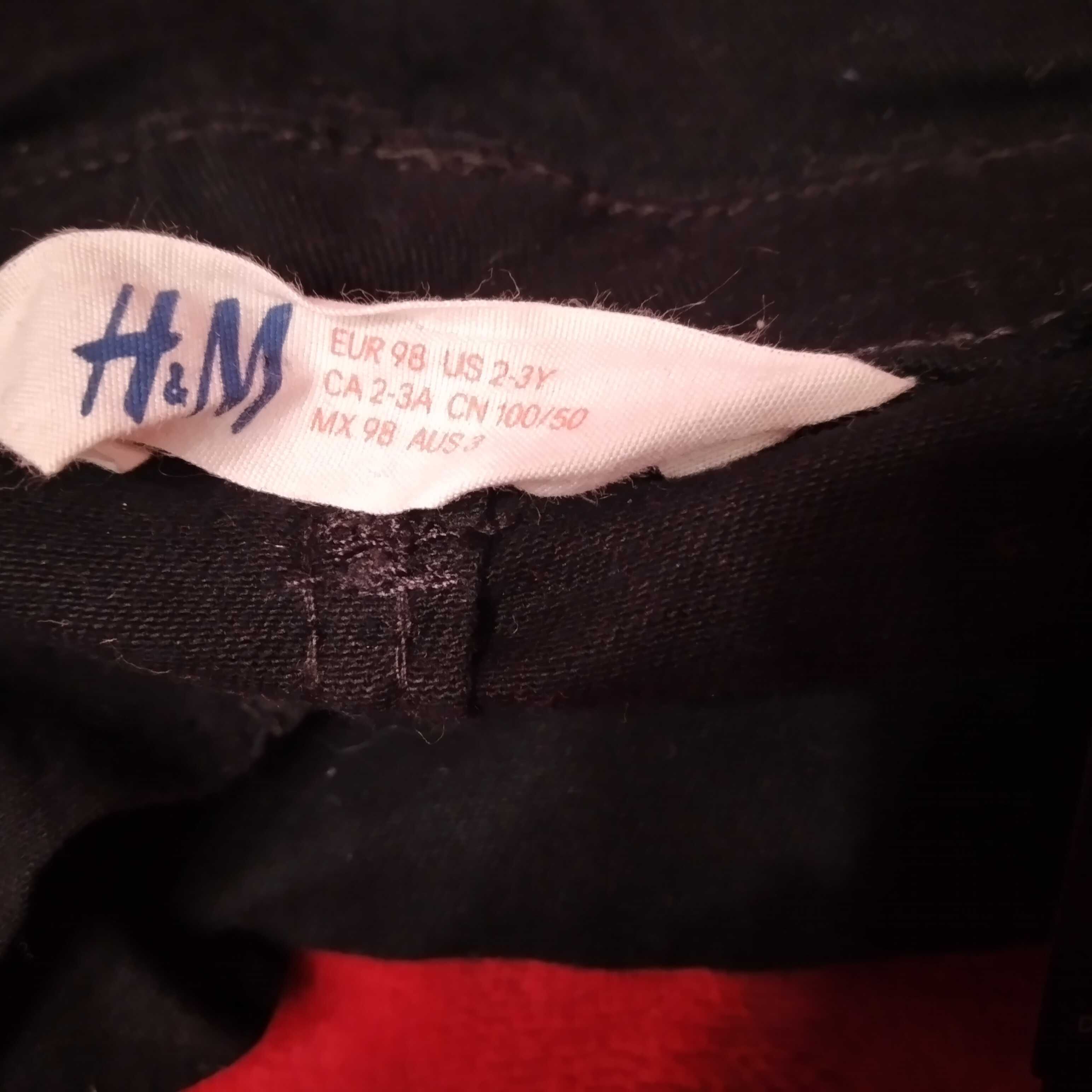 Czarne spodnie ogrodniczki h&m hm dla dziewczynki 98 cm 3-4 lata jeans