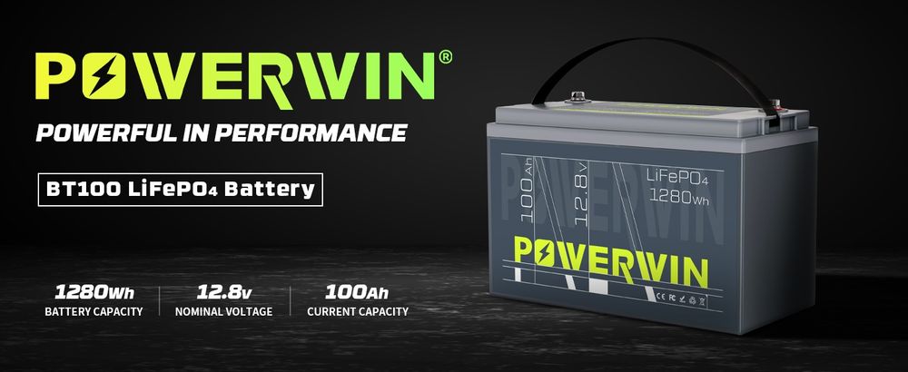 Акумулятор Lifepo4 powerwin Bt100,12,8v,100a.В наявності,новий, запак