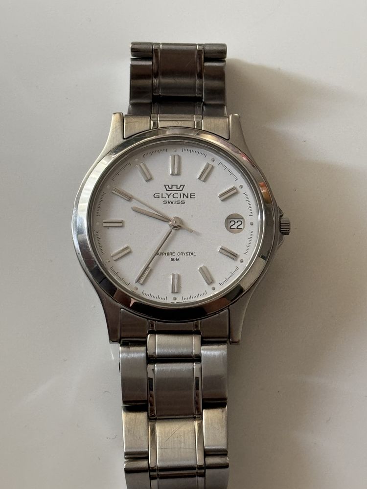 Zegarek meski Glicyne, srednica 36mm, szklo szafirowe, idealny stan
