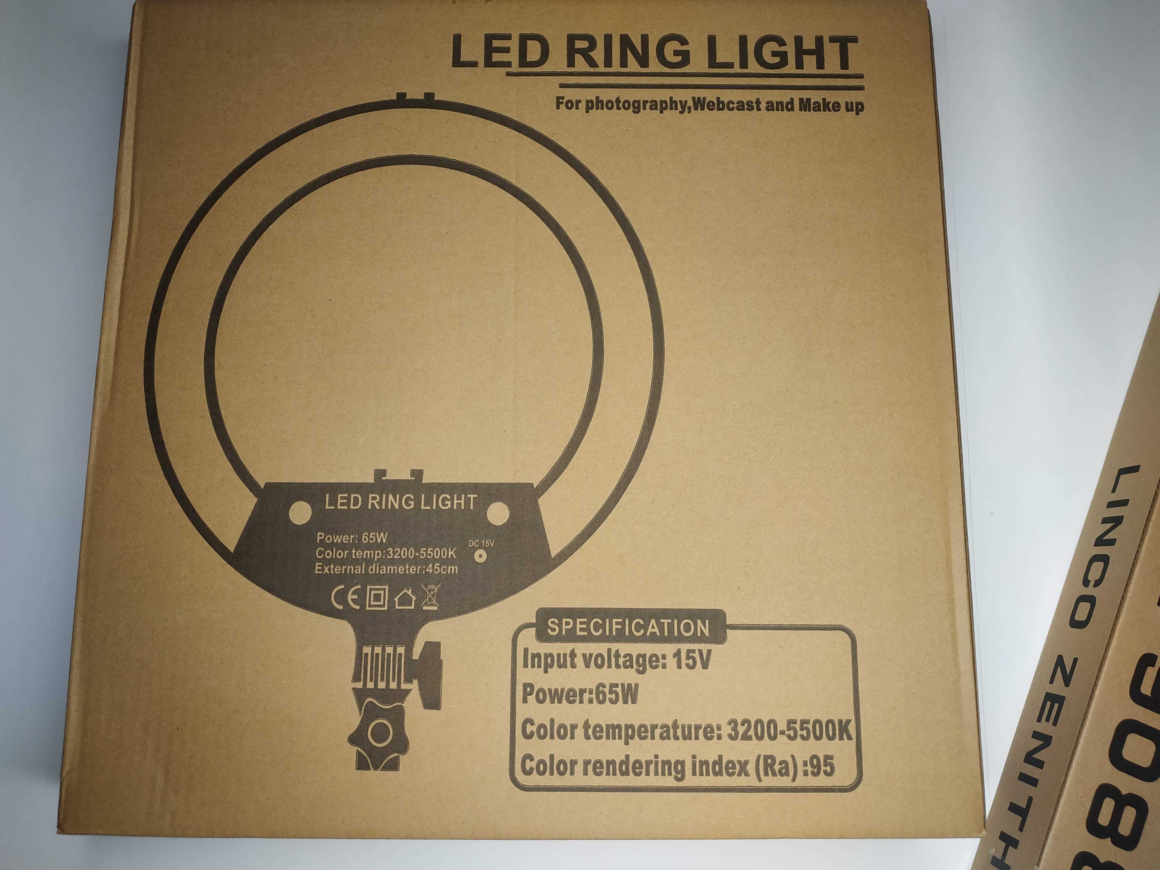 БОЛЬШАЯ Кольцевая лампа 45см/65Вт LED + Штатив 2.1m, модель KY-BK416