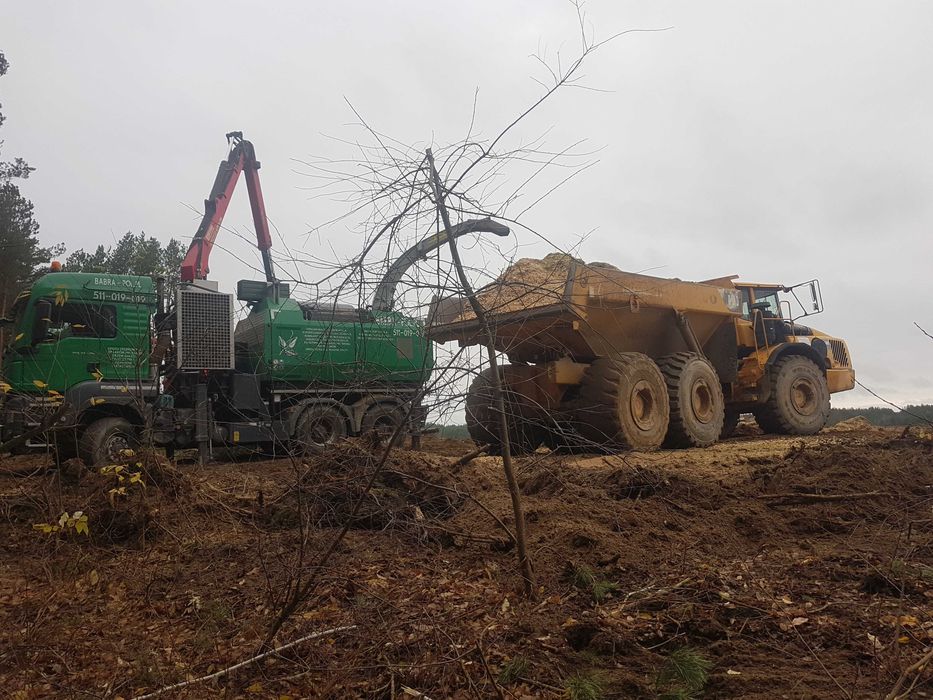 Duzy rebak wynajem CALA POLSKA rembak usługi zrebka recykler