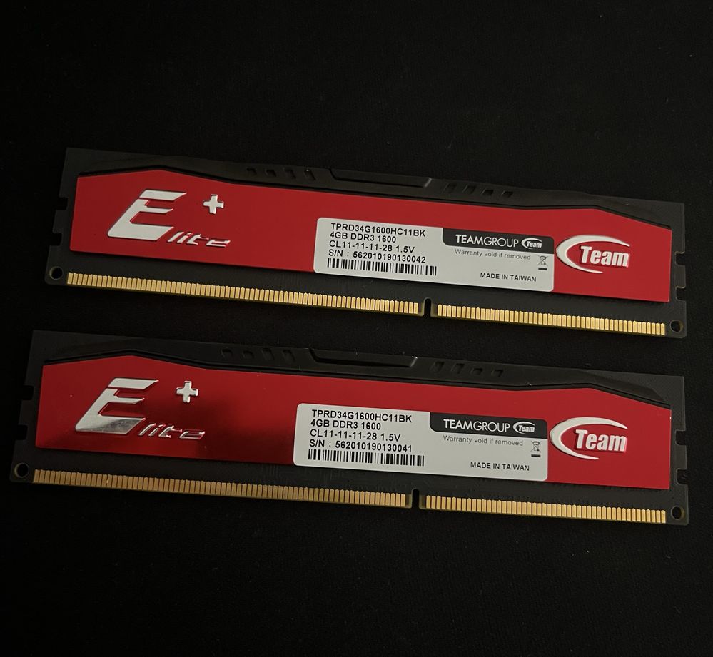 Memória DDR3 8gb 2x4 1600mhz