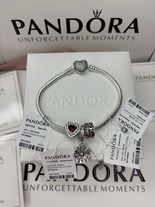 Браслет Pandora Пандора + шарм в Подарунок