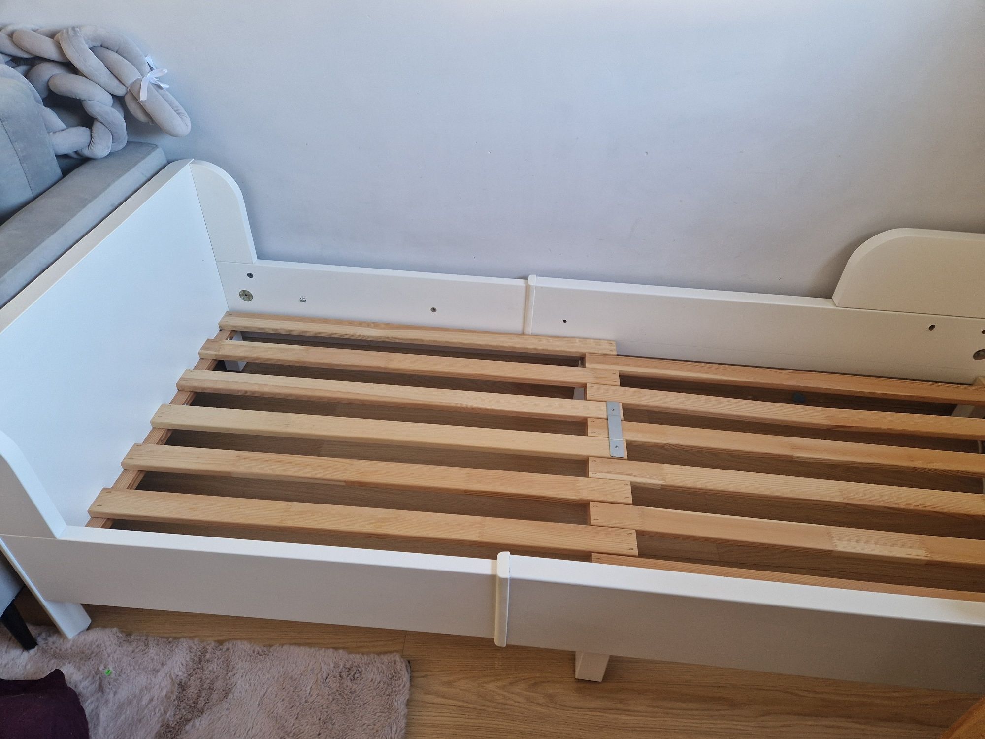 Łóżko Ikea pojedyńcze białe Busunge 80x200 cm ikea