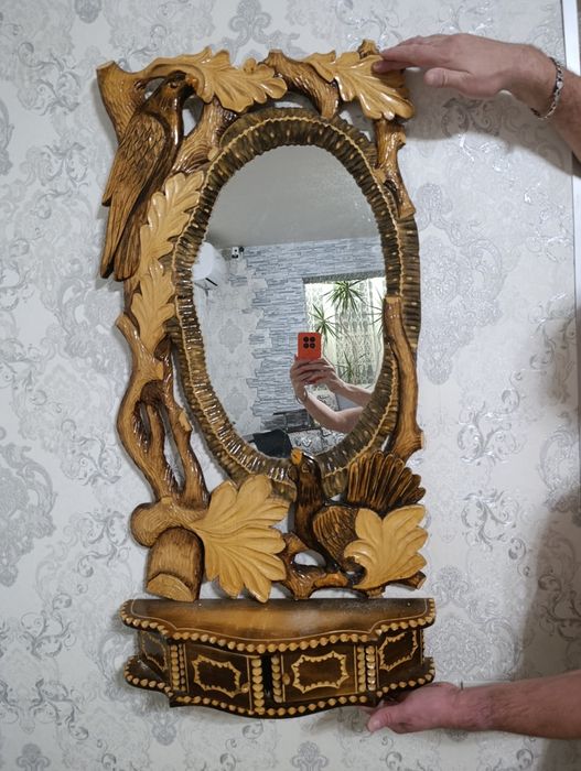 Продам деревянной зеркало