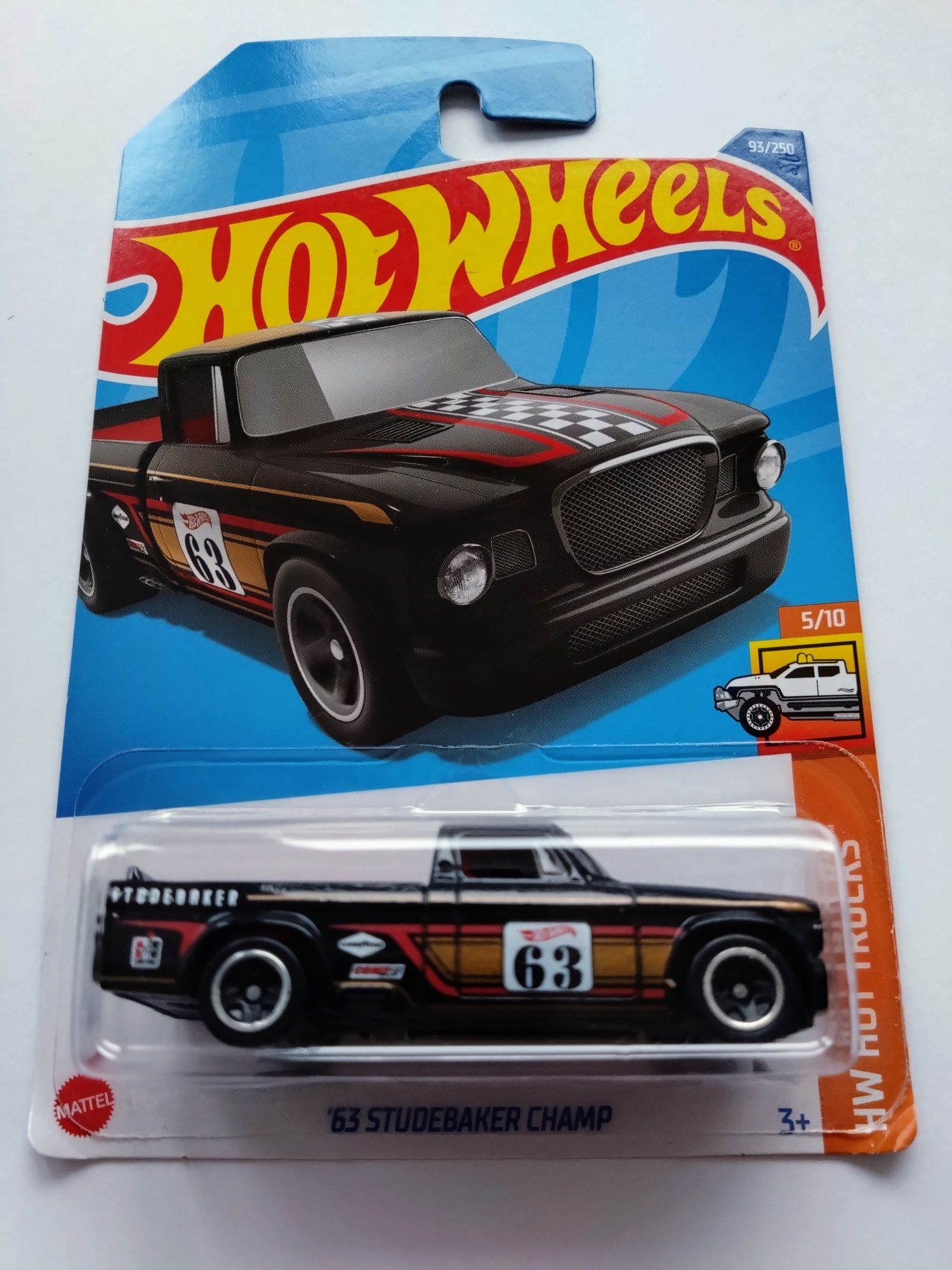 Hot Wheels '63 Studebaker Champ Long Card