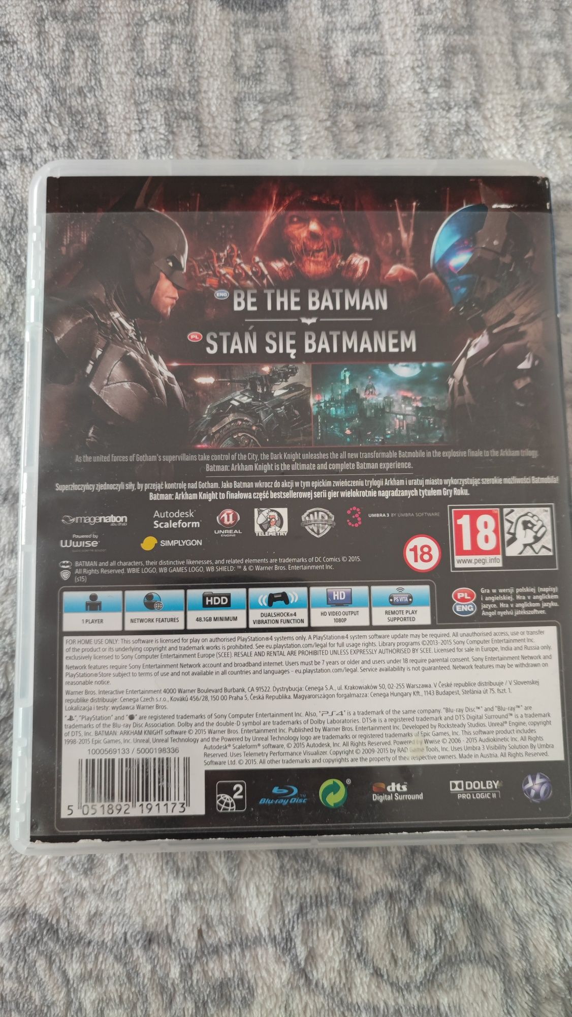 Gra Ps4 Batman Arkham Knight