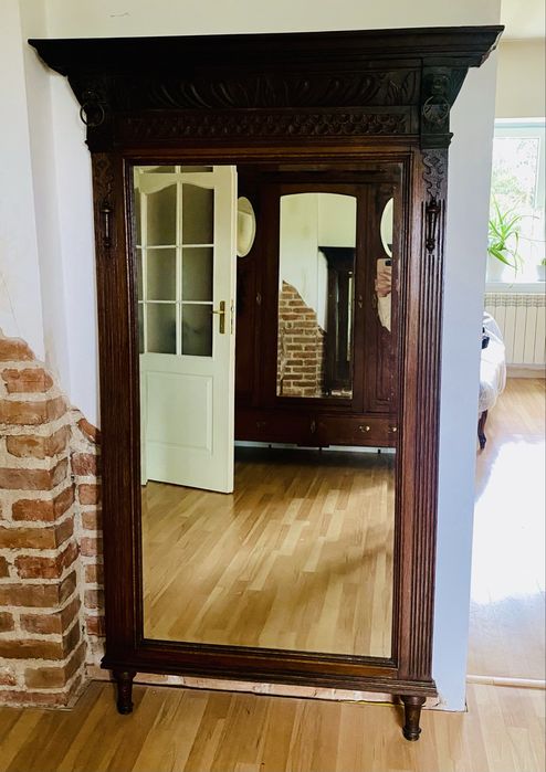 Antyczne Lustro Francuskie Rzeźbione